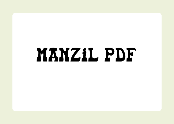 Manzil PDF